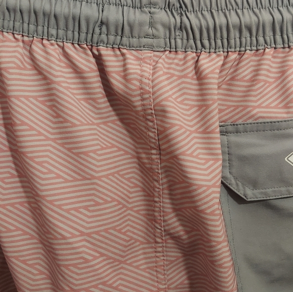 SSCO Southern Shirt Co Company Mens Swim Trunks Large Pink Red Grey Swimming - Picture 6 of 8